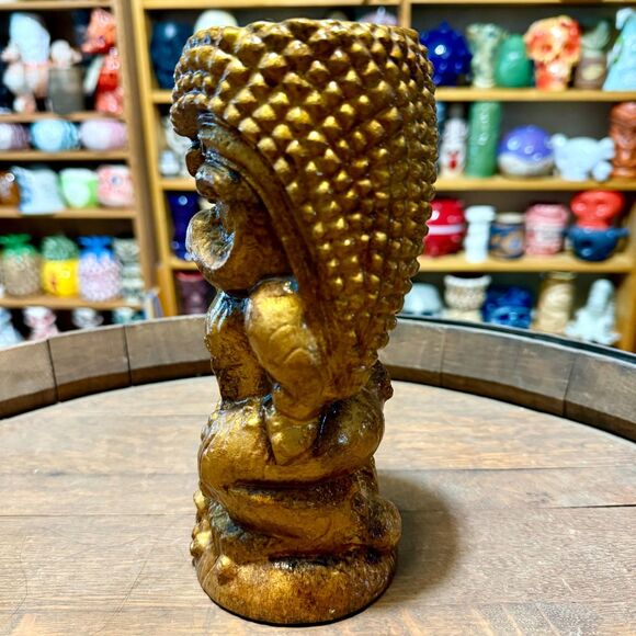 Smuggler's Cove Kuhiko Tiki Mug Special Gold Glaze #10/18 Crazy Al Tiki Farm Ltd - Picture 6 of 7